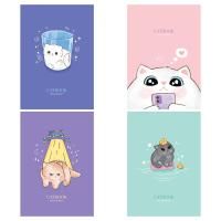 Тетрадь 80л. A5 клетка MESHU "Cat Book" на гребне, двойная обложка, матовая ламинация, выб.лак RE-MS_53955