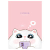 Тетрадь 80л. A5 клетка MESHU "Cat Book" на гребне, двойная обложка, матовая ламинация, выб.лак RE-MS_53955