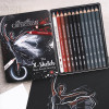 Набор карандашей CRETACOLOR The X-Sketch Mega 12 шт, увеличенные, мет.пенал CR40084