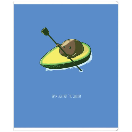 Тетрадь 48л. A5 клетка MESHU "Avocadreams" матовая ламинация, выборочный УФ-лак RE-MS_43124